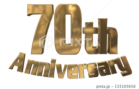 3DCG文字「70th Anniversary/70周年マークキラキラ」 3DCG文字「70th Anniversary/70周年マークキラキラ」 133105658