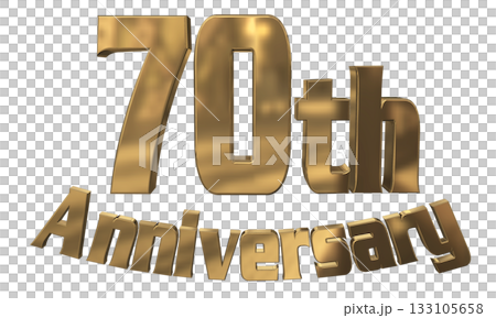 3DCG文字「70th Anniversary/70周年マークキラキラ」 3DCG文字「70th Anniversary/70周年マークキラキラ」 133105658