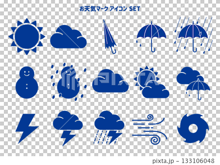 Simple Weather Icon Set 1C Simple Weather Icon Set 1C 133106048
