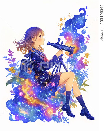 物思いにふける女の子 133106366