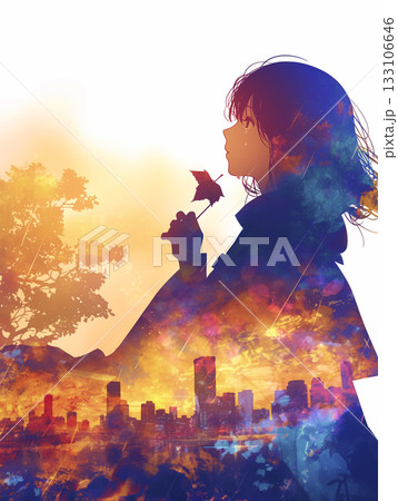 自分と向き合う時間を大切にしている女の子 133106646