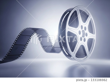 白背景に映画のフィルム 133106982