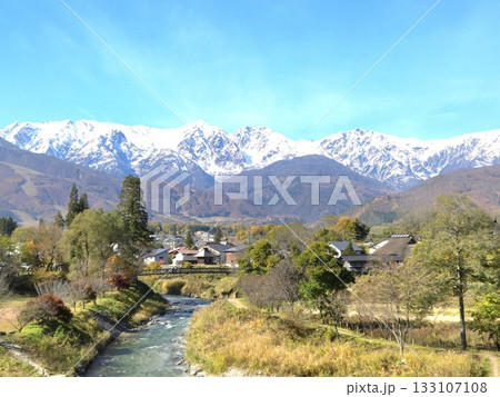 雪の北アルプス 133107108