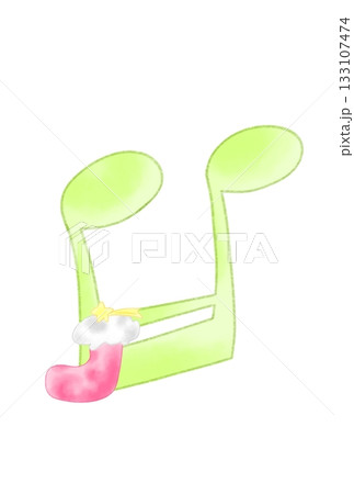 靴下の付いた音符 133107474