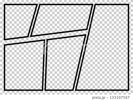 漫畫分格/斜分割面板 漫畫分格/斜分割面板 133107587