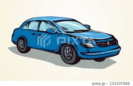 Taxi. Vector drawing 133107888