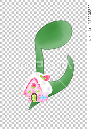 Musical note with snowy house Musical note with snowy house 133108295
