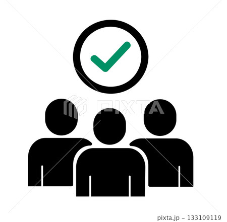 Teamwork Success Approval Symbol 133109119