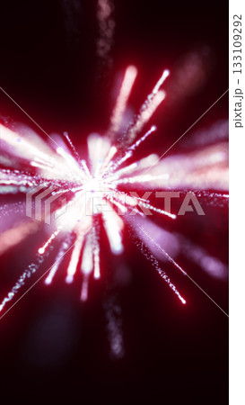 Bright pink explosive burst of glowing particles creating dynamic radiant streaks in a vivid abstract scene Bright pink explosive burst of glowing particles creating dynamic radiant streaks in a vivid abstract scene 133109292