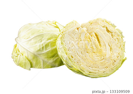 Isolated fresh cabbage on white 133109509