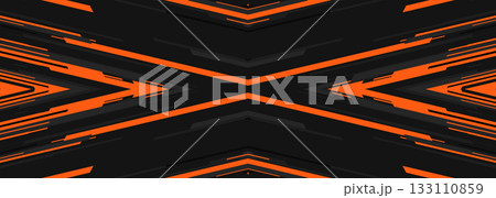 Modern futuristic sports banner design with orange and gray lines. Abstract sports background. Modern futuristic sports banner design with orange and gray lines. Abstract sports background. 133110859