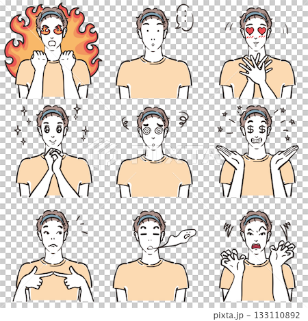 帥哥的各種表情－滑稽 133110892