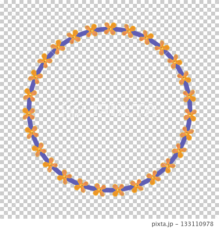Osmanthus flower wreath illustration Osmanthus flower wreath illustration 133110978