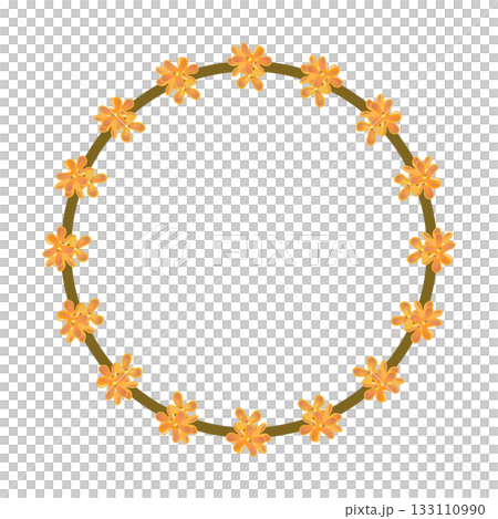 Osmanthus flower wreath illustration Osmanthus flower wreath illustration 133110990