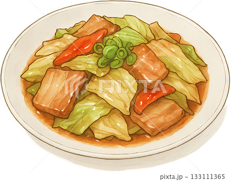 ほのかな感じの薄いラインドローイングイラスト 133111365