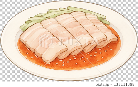 ほのかな感じの薄いラインドローイングイラスト 133111389