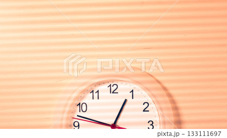 Clock ticking showing one hour Clock ticking showing one hour 133111697