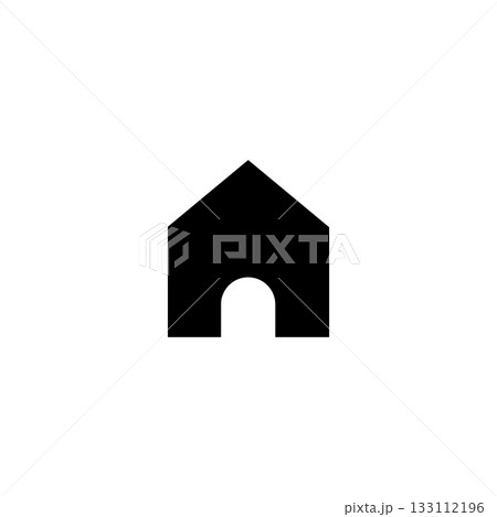 eps10 black Minimal home solid icon isolated on white background. web homepage symbol. vector website sign. eps10 black Minimal home solid icon isolated on white background. web homepage symbol. vector website sign. 133112196