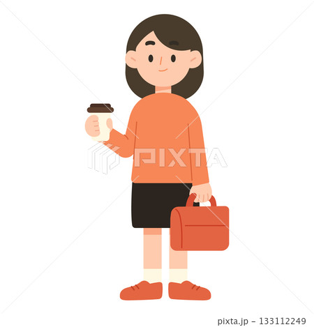 Cartoon office worker character. Employee character illustration. Flat cartoon character vector illustration Cartoon office worker character. Employee character illustration. Flat cartoon character vector illustration 133112249