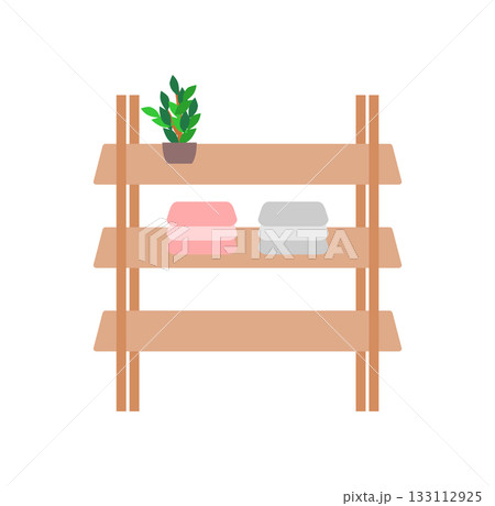 タオルが置かれた棚 タオルが置かれた棚 133112925