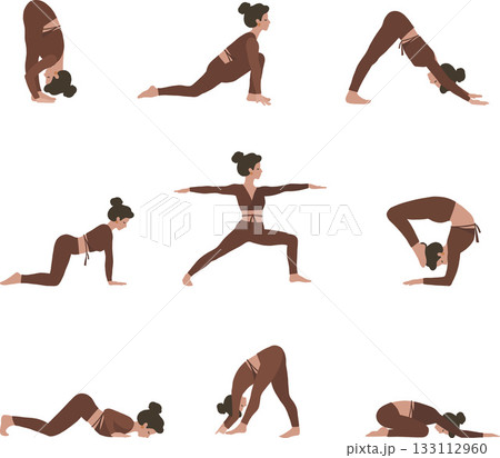 Set of yoga poses vector clipart Set of yoga poses vector clipart 133112960
