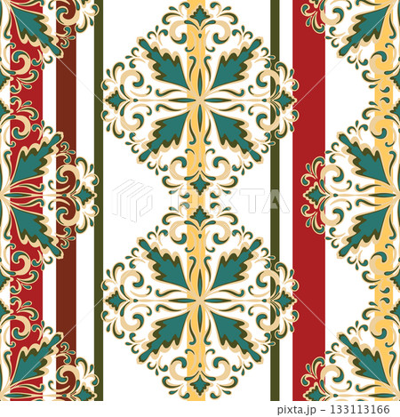 vector seamless pattern with mandala shape vector seamless pattern with mandala shape 133113166