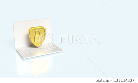 The Gold Shield and note book for Business or security concept 3d Rendering. The Gold Shield and note book for Business or security concept 3d Rendering. 133114337
