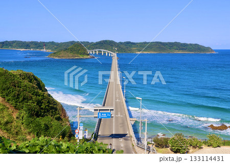 角島大橋・俯瞰(山口県・下関市) 角島大橋・俯瞰(山口県・下関市) 133114431