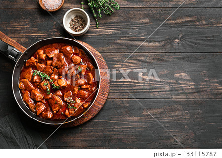 Beef Meat Stew with Red Wine, Braised Beef 133115787