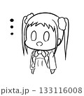 呆然とする女の子 133116008