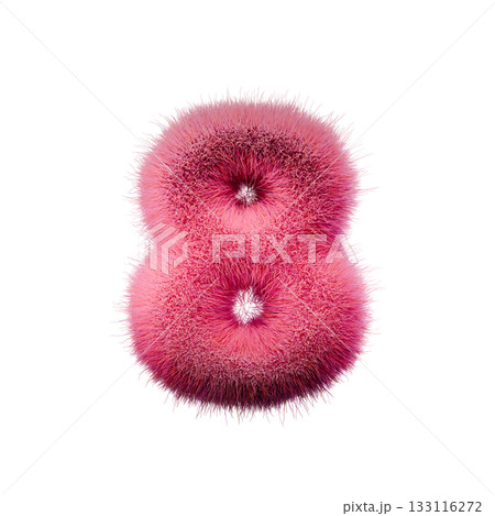 Pink fur Font Number 8 EIGHT 3D Pink fur Font Number 8 EIGHT 3D 133116272