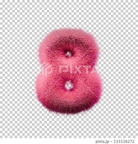 Pink fur Font Number 8 EIGHT 3D Pink fur Font Number 8 EIGHT 3D 133116272