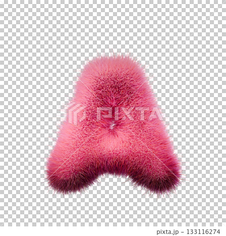 Pink fur Font Letter A 3D Pink fur Font Letter A 3D 133116274