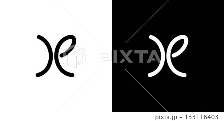 Modern and unique letter XE initials logo design Modern and unique letter XE initials logo design 133116403