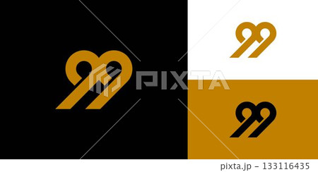 Modern and simple number 99 logo design. Modern and simple number 99 logo design. 133116435