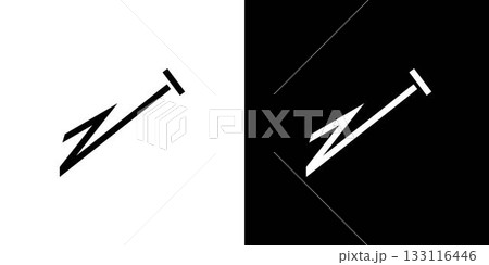 Modern and unique letter ZH initials logo design 133116446