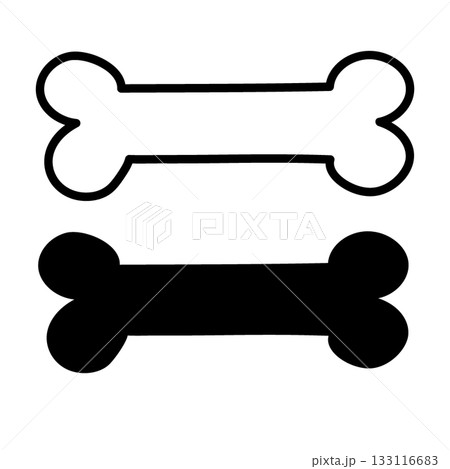 犬のおやつ・骨型アイコンセット 133116683