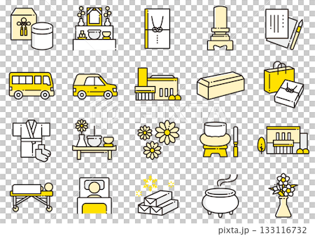 お葬式アイコン03 Funeral Icons お葬式アイコン03 Funeral Icons 133116732