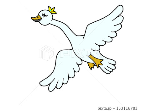 星座図に合うイラスト　はくちょう座 133116783