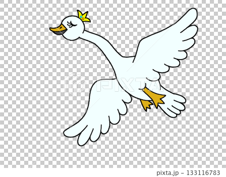 星座図に合うイラスト　はくちょう座 133116783