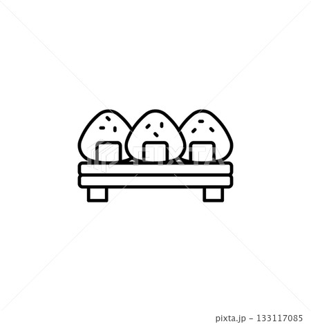 Onigiri vector icon. Food icon line style. perfect use for logo, presentation, website, and more. modern icon design outline style 133117085