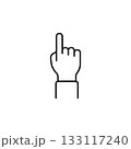 Index finger vector icon. Hand gesture icon line style. perfect use for logo, presentation, website, and more. modern icon design outline style 133117240