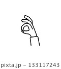 Ok hand gesture vector icon. Hand gesture icon line style. perfect use for logo, presentation, website, and more. modern icon design outline style 133117243