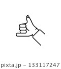Call me hand gesture vector icon. Hand gesture icon line style. perfect use for logo, presentation, website, and more. modern icon design outline style 133117247