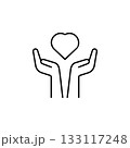 Care hand gesture vector icon. Hand gesture icon line style. perfect use for logo, presentation, website, and more. modern icon design outline style 133117248