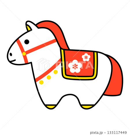 白い午の土鈴 133117449