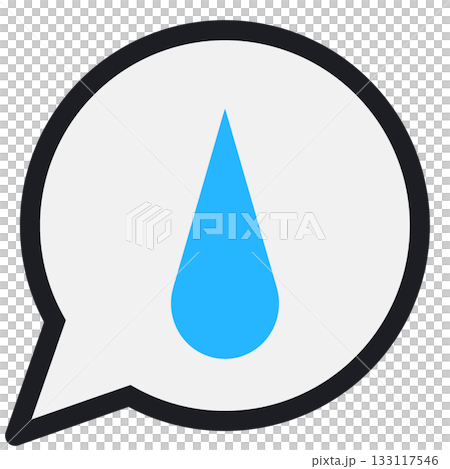 簡單的圓形對話框 - 汗水(對話框內部為白色和彩色) 簡單的圓形對話框 - 汗水(對話框內部為白色和彩色) 133117546