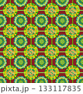 緑の円形模様のパターン柄_1 133117835