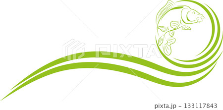 Carp, fish, logo, fishing sport, fisherman logo, background Carp, fish, logo, fishing sport, fisherman logo, background 133117843