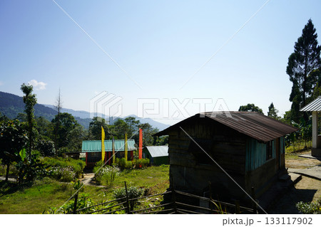 Rural Himalayan Homestead with Prayer Flags and Mountain View at Sherpa Gaon, Kalimpong Rural Himalayan Homestead with Prayer Flags and Mountain View at Sherpa Gaon, Kalimpong 133117902